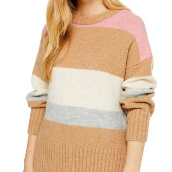 TOPSHOP Pullover Sweater Crew Neck Long Sleeve Size 12 - Picture 1 of 6